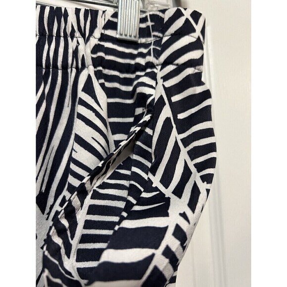 Ann Taylor Loft Maxi Skirt Women’s Medium Navy & White Foliage Pattern Tropical - Picture 6 of 12